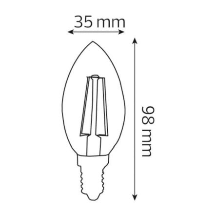Лампа Filament 4W 4200K E14 Лампа LED FILMNT BULB