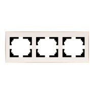 Рамка Lezard RAIN трехместная, горизонтальна жемчужно-білий перламутр, 703-3030-148