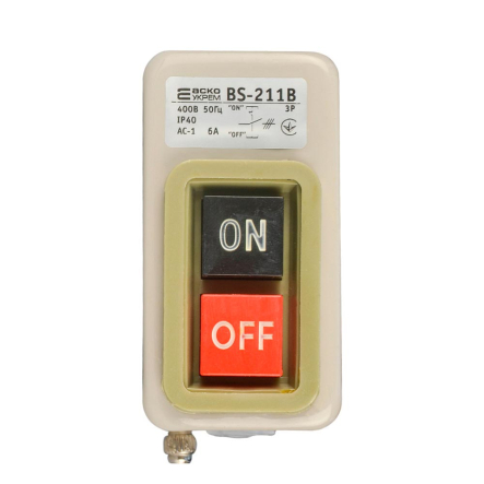 Кнопочный выключатель-разъединитель BS-211B, 3р, 6А, IP20, A0140020209 - 1