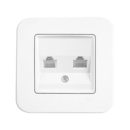 Розетка компьютер +TF VIKO Rollina, 90420035, белая - 1