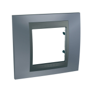 Рамка 1-местная металлик/графит Schneider Electric Uniсa TOP, MGU66.002.297