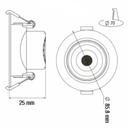 Светильник светодиодный HOROZ NORA-5 SMD 5W 6400К 400L круг D 125 мм белый, 016-053-0005-010