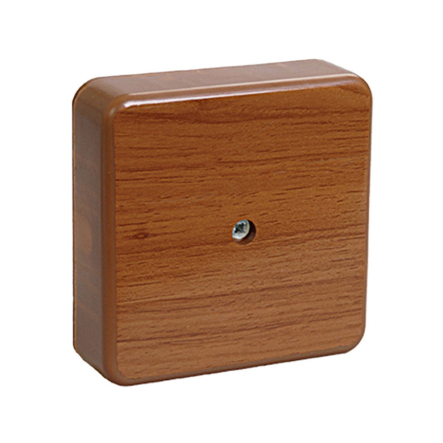 Коробка IEK КМ41216-05 распаячная для о/п 75х75х28 мм, дуб, UKO10-075-075-028-K24 - 1