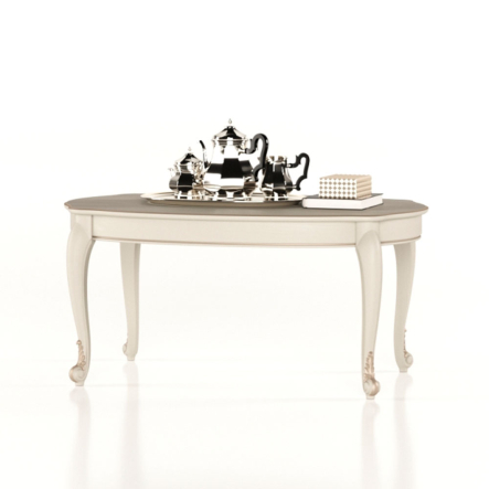 Столик журнальный Мебус GENEVA 1100х710х520 мм, дуб, пудра/платина - 1