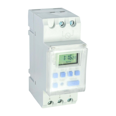 Таймер недельный электронный АСКО-УКРЕМ THC15-TC с прозрачной крышкой, A0090040004