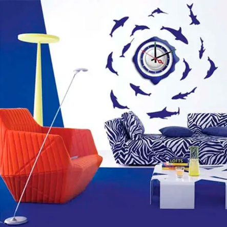 Часы-наклейка Feron NL20, Рыбы, 1*AА батарейка (в комплект не входит)