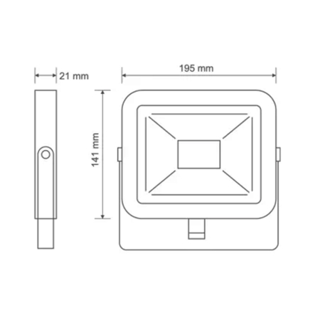 Прожектор LED MAXUS FL-02, 30W, 5000K, IP65