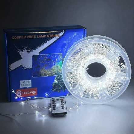 Гирлянда LED Нитка LED900 30м, + пульт, USB, Белый свет