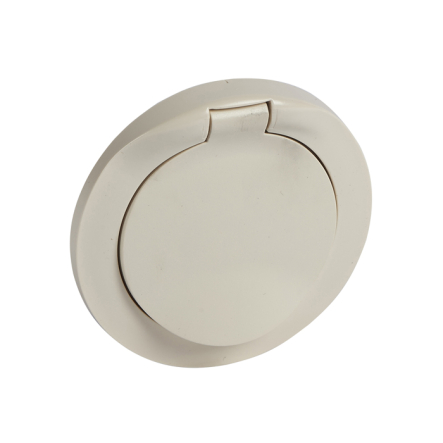 Лицевая панель розетки LEGRAND Celiane, 067827, 2К+З с крышкой, IP44, немецкий стандарт, слоновая кость - 1