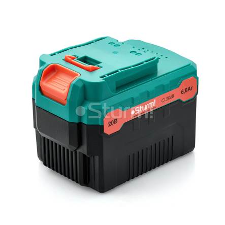 Аккумулятор STURM CL206B, 20В, Li-ion, 6.0Ah, с индикатором заряда - 1