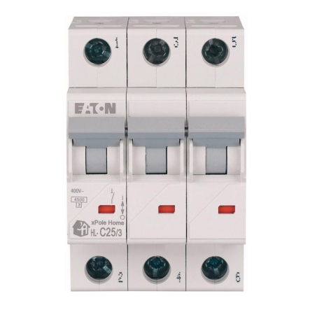 Автоматический выключатель EATON HL-C25/3, 3P, 25A, C 4,5kA, 194793