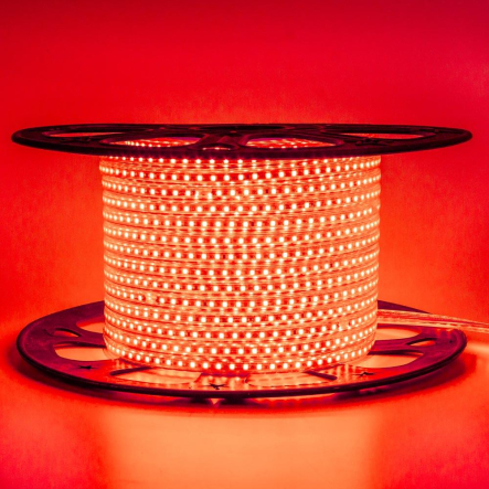Світлодіодна стрічка червона 220V smd2835 120Led/м 6W/м IP65 AVT - 1