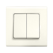Выключатель 2 кл., VIKO LINNERA, 90401002, крем