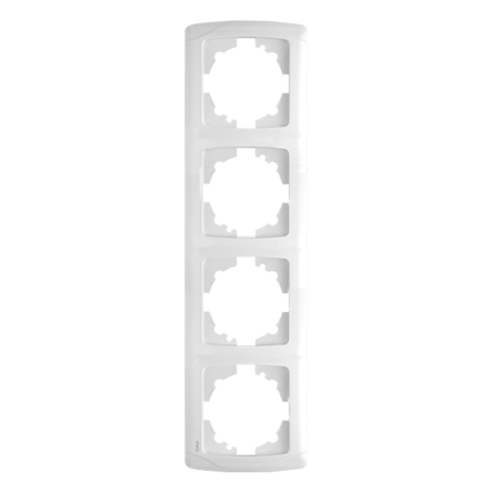 Рамка четверна вериткальная VIKO CARMEN, 90571404, біла - 1