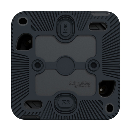 Выключатель кнопочный, IP55, в сборе, Schneider Electric Mureva Styl, черный, MUR35026