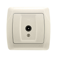 Розетка одинарна TV-супутник кінцева VIKO CARMEN, 90562085, крем
