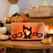 Соляний світильник «Коти із серцями» 2кг