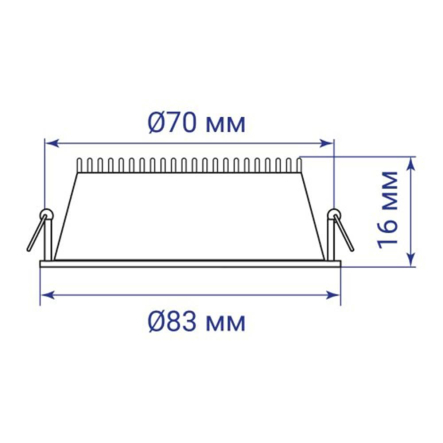 Светильник LED встраиваемый FERON AL510-1, 3W, 4000K, 180Lm, 83x16мм