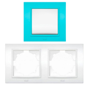 Рамка EL-BI Zena двойная, морская волна, 500-011910-226