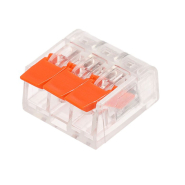 Клемник на 3 входи прозорий, ElectroHouse EH-CONN-02T