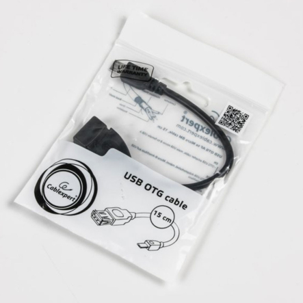Кабель Cablexpert A-OTG-AFBM-03 OTG USB2.0, A-мама/miсro B-папа, 0,15 м