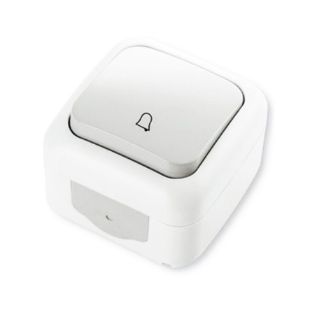 Кнопка звонка VI-KO Palmiye, IP54, белая, 90555406 - 1