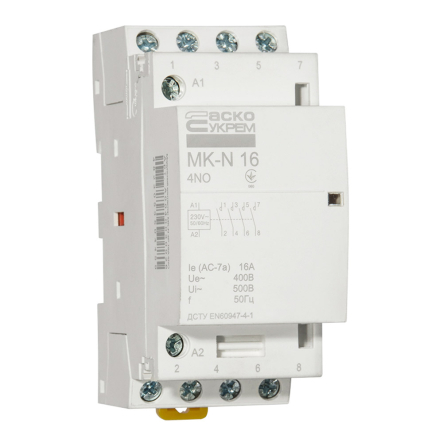 Контактор модульный АСКО-УКРЕМ МК-N, 4р, 16А, 4NO, 220V, A0040030026