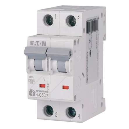 Автоматический выключатель EATON HL-C50/2, 2P, 50А, С 4,5kA, 194776 - 1