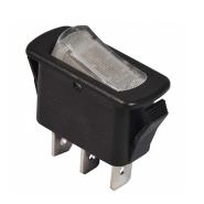 Перемикач 1 клав. білий з підсвічуванням KCD3-101N-12 WH/B 220V, АСКО-УКРЕМ, A0140040039