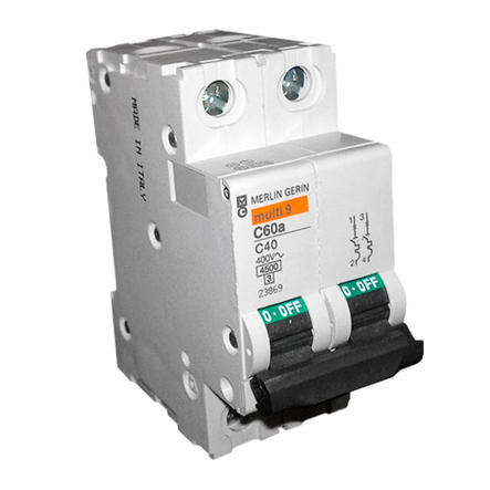 Автоматичний вимикач Schneider Electric Multi 9 С 60А, 2Р, 40А, 23869 - 1