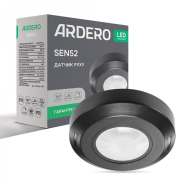 Датчик руху Ardero SEN52, 200W, 8m, 360° (інфрачервоний), чорний