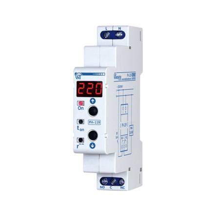 Реле напряжения Новатек-Электро РН-119, AC 230 В, 16 А, 3,6 кВт, однофазное, NTRN11900 - 1
