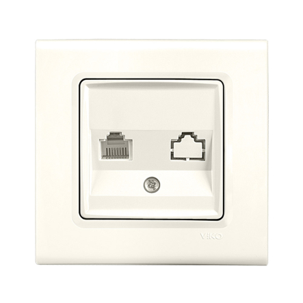 Розетка TF VIKO LINNERA, 90401013, крем - 1