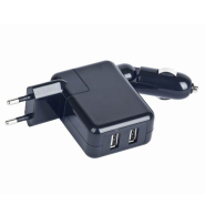 Зарядное устройство от автомобильного прикуривателя Gembird  MP3A-UC-ACCAR2, черный
