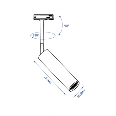 Светильник трековый FERON, ML330, без лампы MR16/GU10, 390х82х55 мм, черный, 7139 Светильник трековый FERON, ML330, без лампы MR16/GU10, 390х82х55 мм, черный, 7139