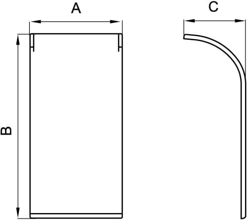 Накладка на стык профиля 90х50мм, белый RAL9016, ДКС, 09509