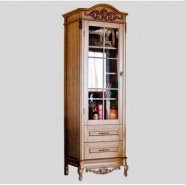 Витрина Мебус Империя 1Д2Ш 740х510х2200 мм, дуб, 106 золото