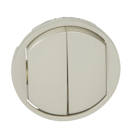 Накладка для вимикача 2-х клавішного Legrand Celiane, 068302, титан - 1