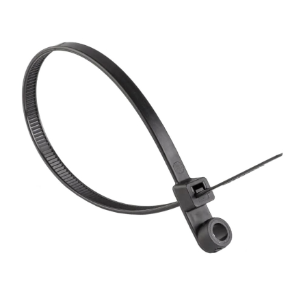 Хомут с кольцом TechnoSystems ХОК 200x4,8 мм, чёрный, TNSy5505425 - 1