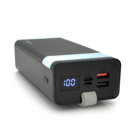 Повербанк (УМБ) ACL PW-14, 30000 мАч, 2 * USB A + Type C + MicroUSB, черный+белый - 1