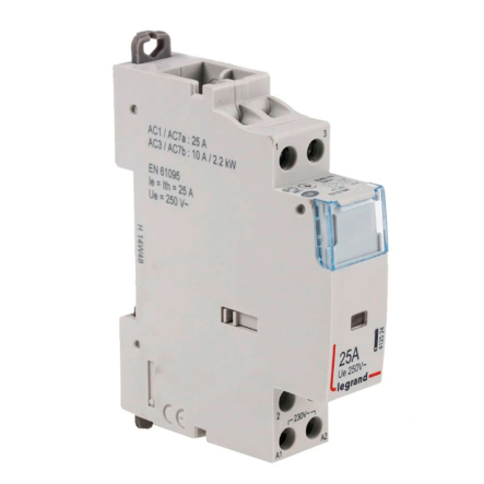 Контактор модульний LEGRAND 25A 2НВ 230В, 412523 - 1