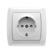 Розетка із заземленням+шторки VIKO CARMEN, 90561012, білий