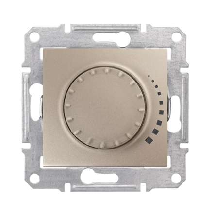Світлорегулятор індуктивний, поворотно-натискний Schneider Electric Sedna, титан, SDN2200568 - 1