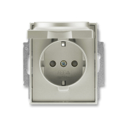 Розетка із заземленням та кришкою ABB Time 5518E-A03499-32