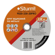 Круг отрезной по металлу STURM 230х2.0х22 мм А36 (vitals)