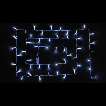 Гирлянда внешняя DELUX, STRING, 100LED, 10м, (2х5м), белая, flash, белая/прозрачная, IP44 - 1