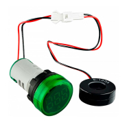 Вольтметр круглий АСКО-УКРЕМ ED16-22VD, A0190010017, 30-500В АС, зелений, врізний монтаж