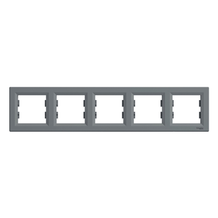 Рамка 5-постовая, горизантальная, Schneider Electric ASFORA, сталь, EPH5800562 - 1