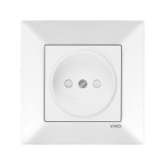 Розетка одинарная со шторками VIKO Meridian, 90970043, белая