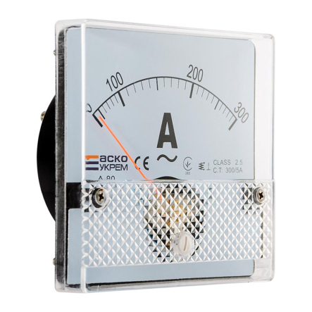 Амперметр АСКО-УКРЕМ АС 300/5А 80х80, А-80, A0190010052